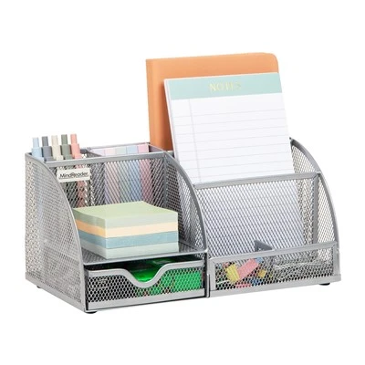 Zilverdraad bureau-caddy